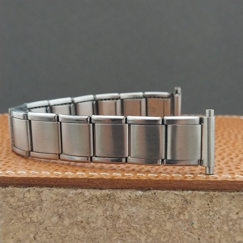 Vintage 16mm 18mm 20mm HC Swiss Stainless Steel Classic 1960s 1970s Watch Band