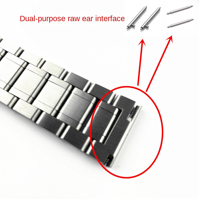 Solid Stainless Steel Watch Strap Quick Release Butterfly Clasp WristBands 12-26 gallery