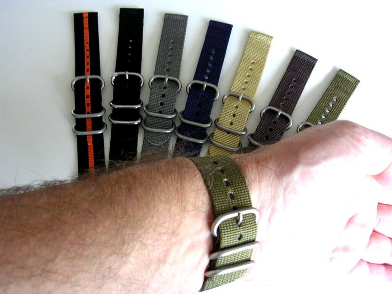 NATO G10 2pc UTC Ballistic nylon RAF strap Military watchband stitched IW SUISSE gallery