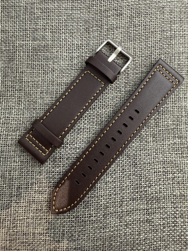 Seiko 5 Sports SKX GMT SSK036K1 4R34-00A0 22mm brown leather band strap