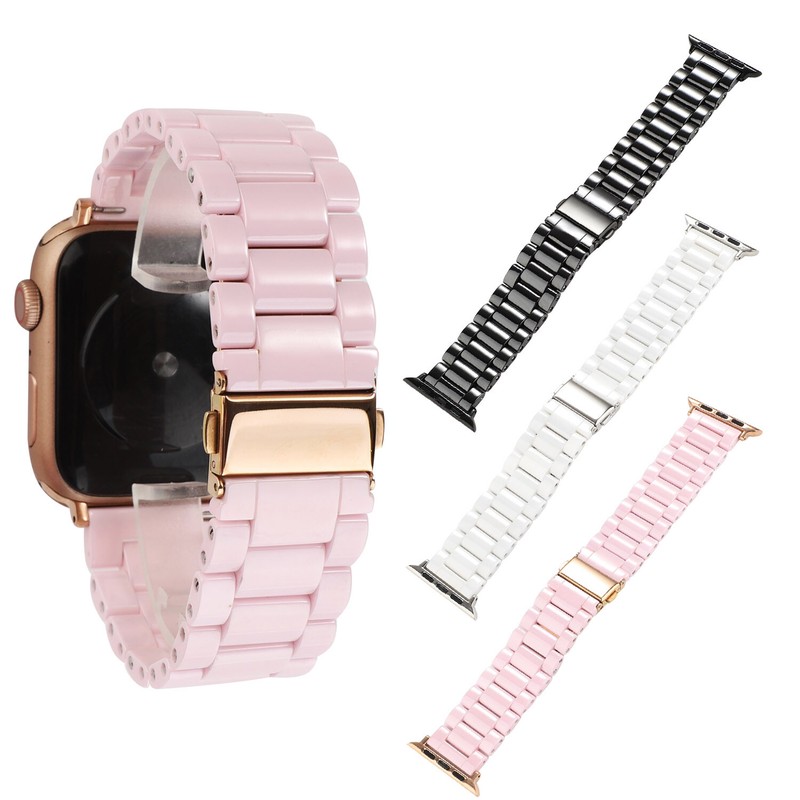 Ceramic Strap for Apple Watch Series 9 8 7 6 Ultra 49mm Band 40 44 45mm Bracelet