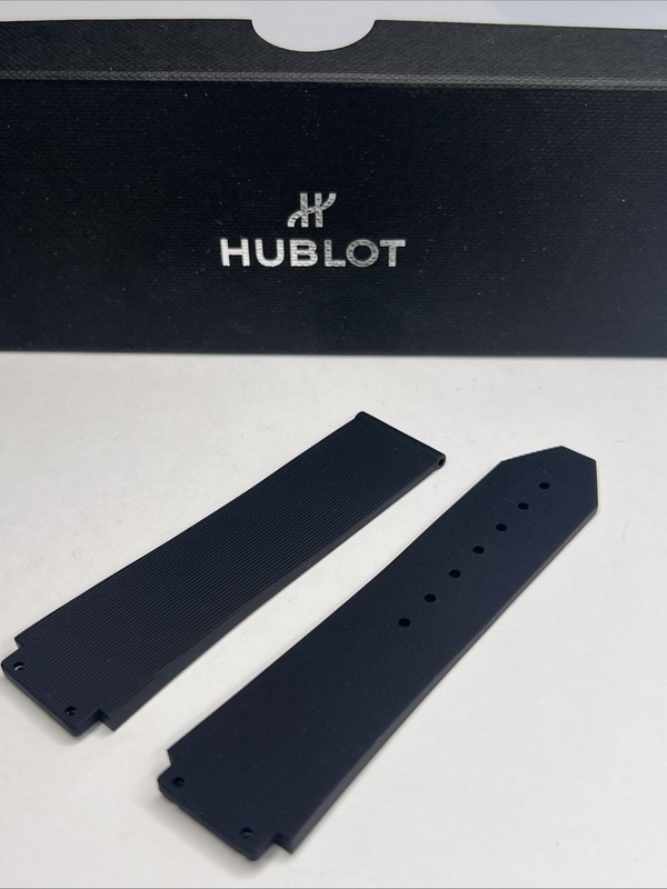 Hublot Black Striped Rubber Watch Strap Band For 42mm Classic Fusion