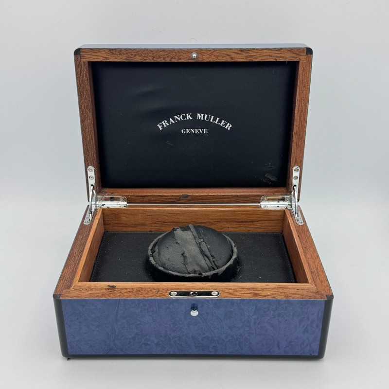 Franck Muller Uhrenbox Blue Watch Box Case Vintage Rare Wood 5