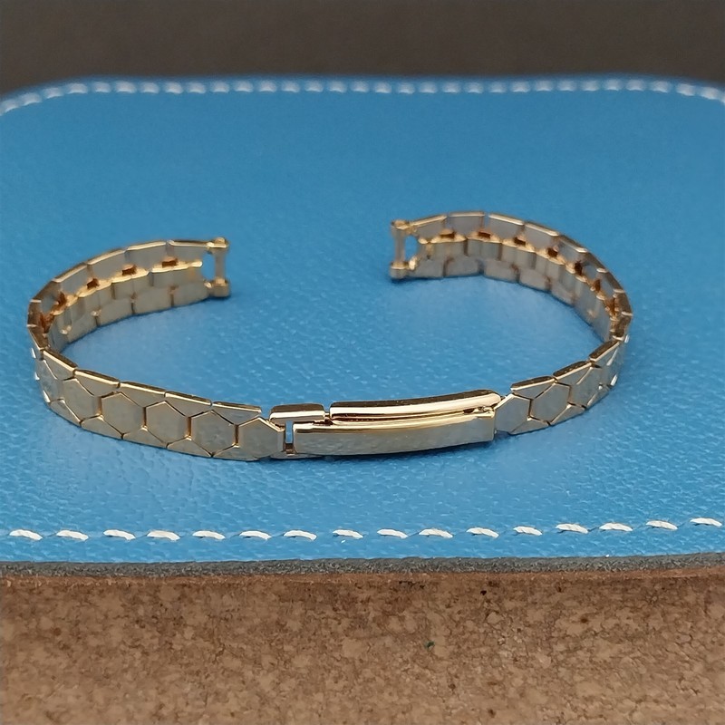 50s Single-Lug Flex-Let Yellow Gold Filled nos Unused Ladies Vintage Watch Band gallery