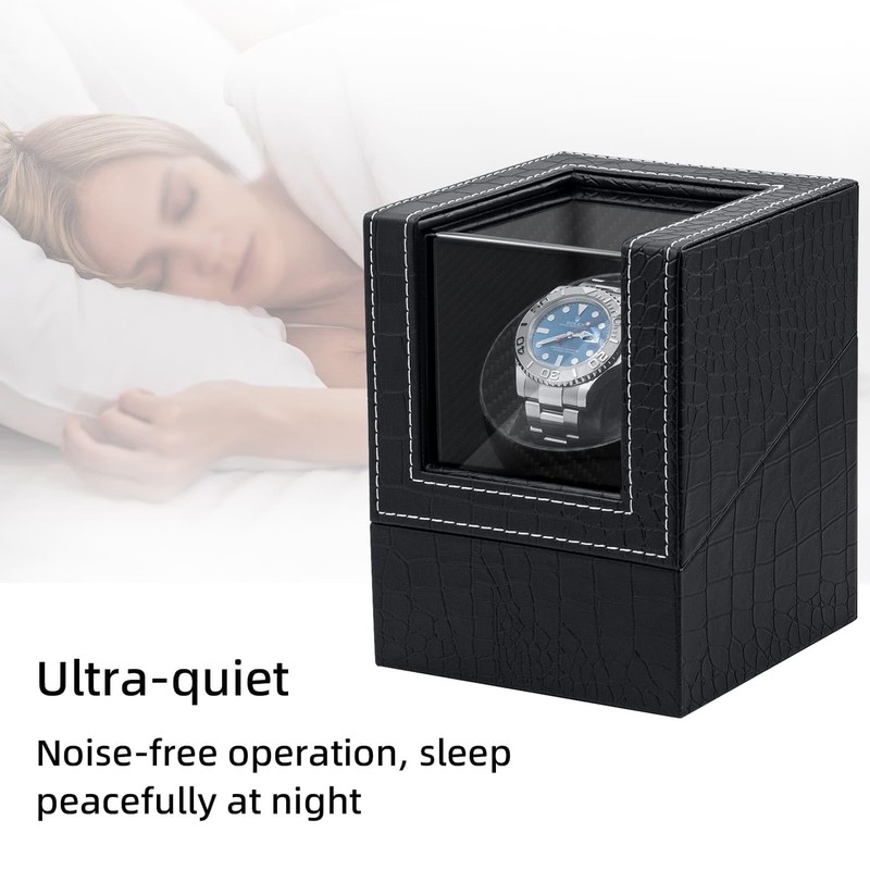 Automatic Japanese Watch Winder Ultra Quiet Motor Single Watch Box Winders B gallery