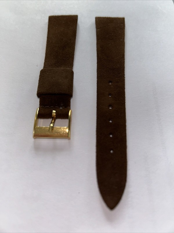 Kalbe Lico #902 Brown Suede Watchband 3/4R Made In Italy 14 Buckle