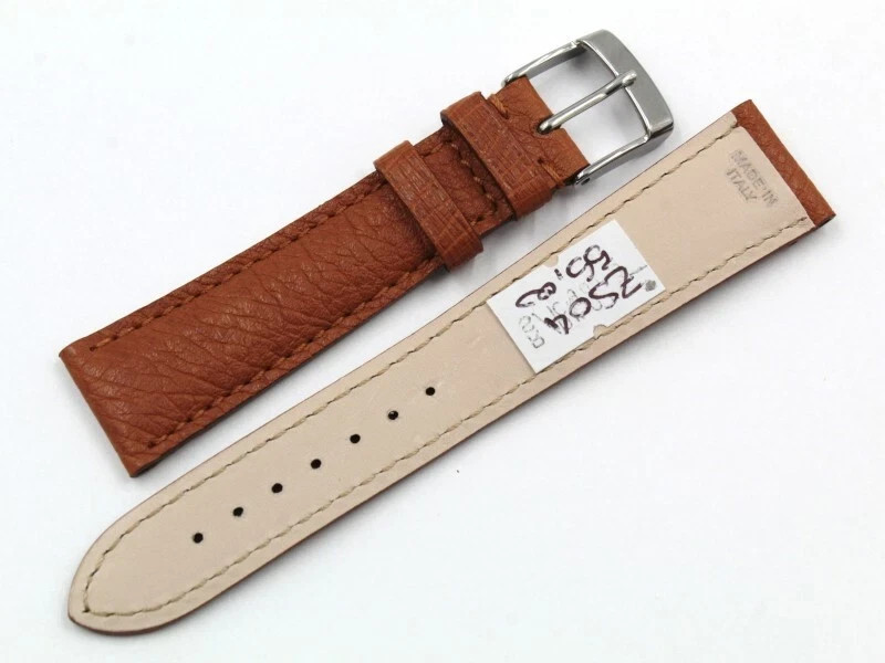 Genuine Leather Ostrich Brown Gold Strap 20/16mm Handcrafted Parts Watches gallery