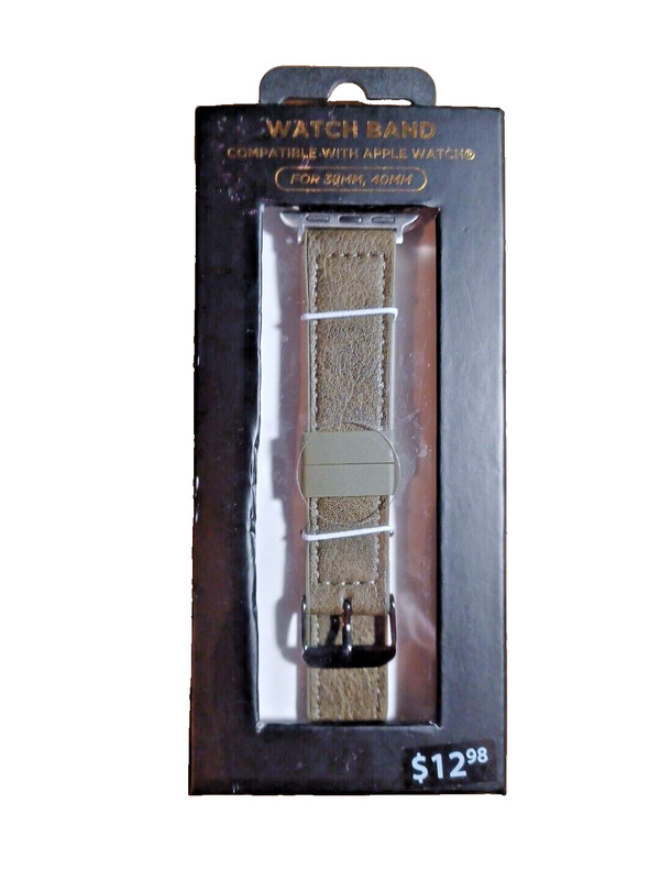 Non-Branded Watch Band Olive Green Compatible With Apple Watch 38mm, 40 mm