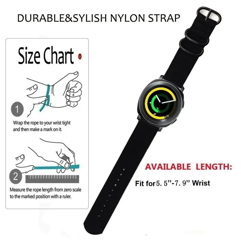18mm 20mm 22mm Durable Military Woven Nylon Wrist Watch Band Quick Release Strap gallery