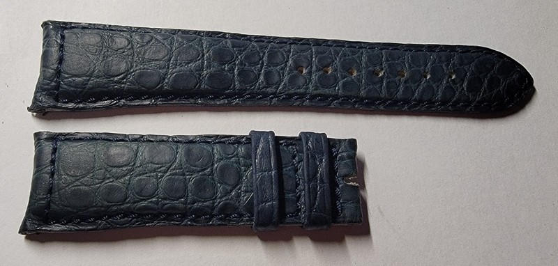 Authentic Jaeger LeCoultre Navy Blue Watch Strap 21/18mm, 68+113mm OEM