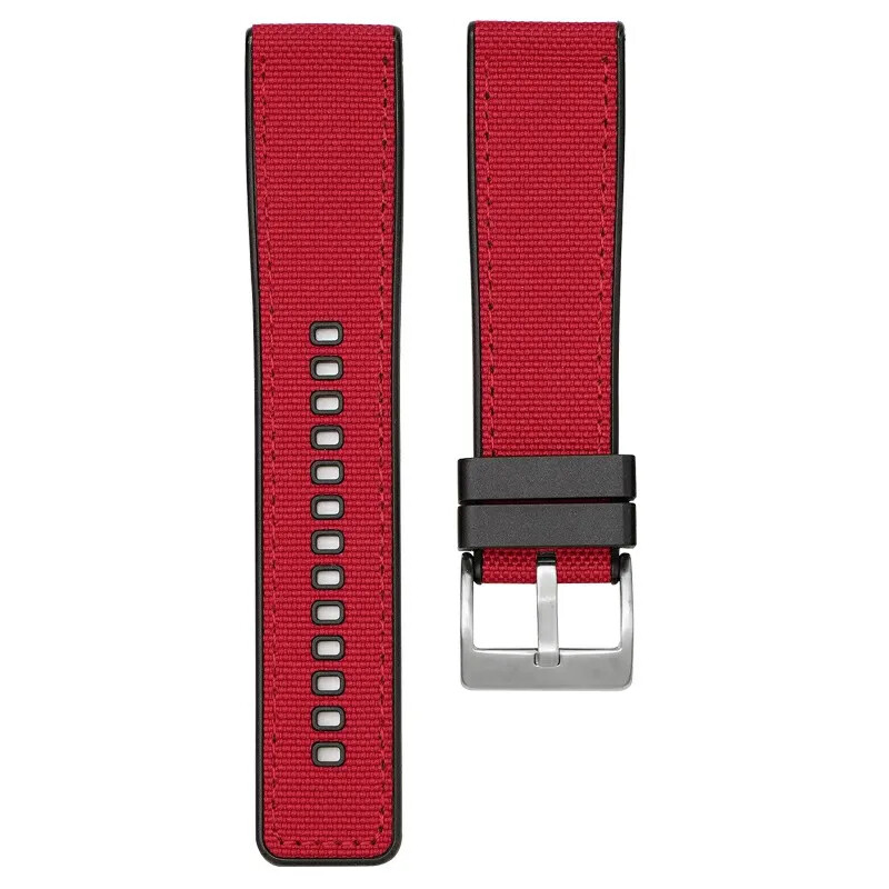 Quick Release 2in1 Canvas Rubber Silicone Watch Strap 22mm 24mm 20mm Watch Band gallery