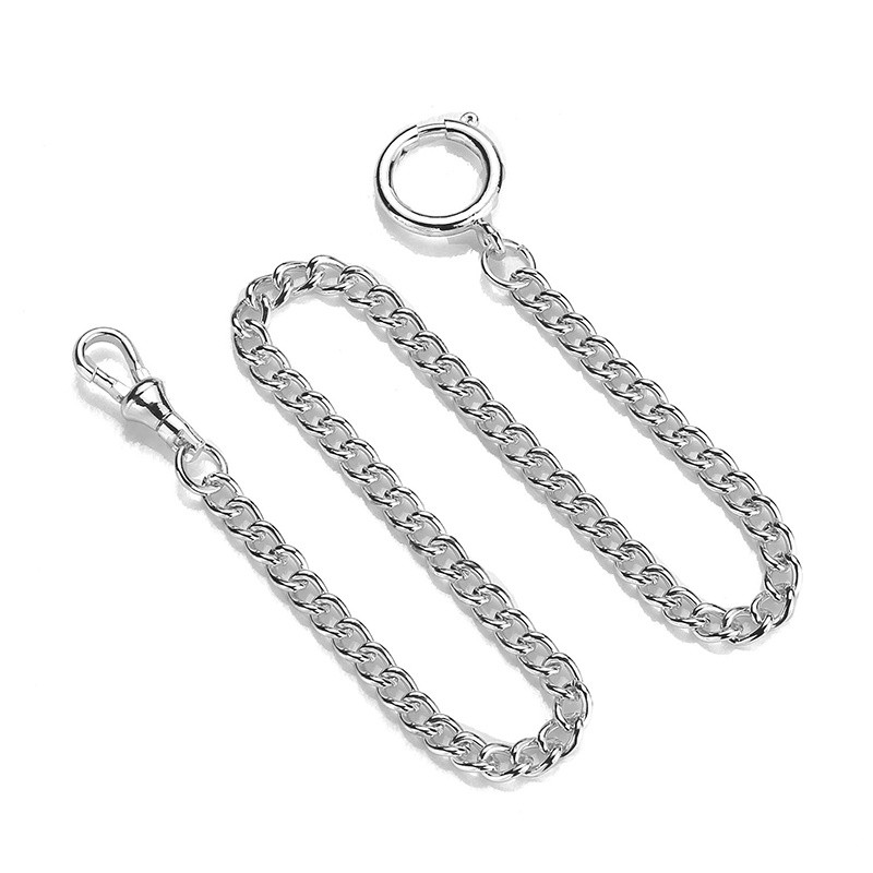 36.5cm Vintage Pocket Watch Chain Jeans Chain Jewelry With Single & Ring Clasp