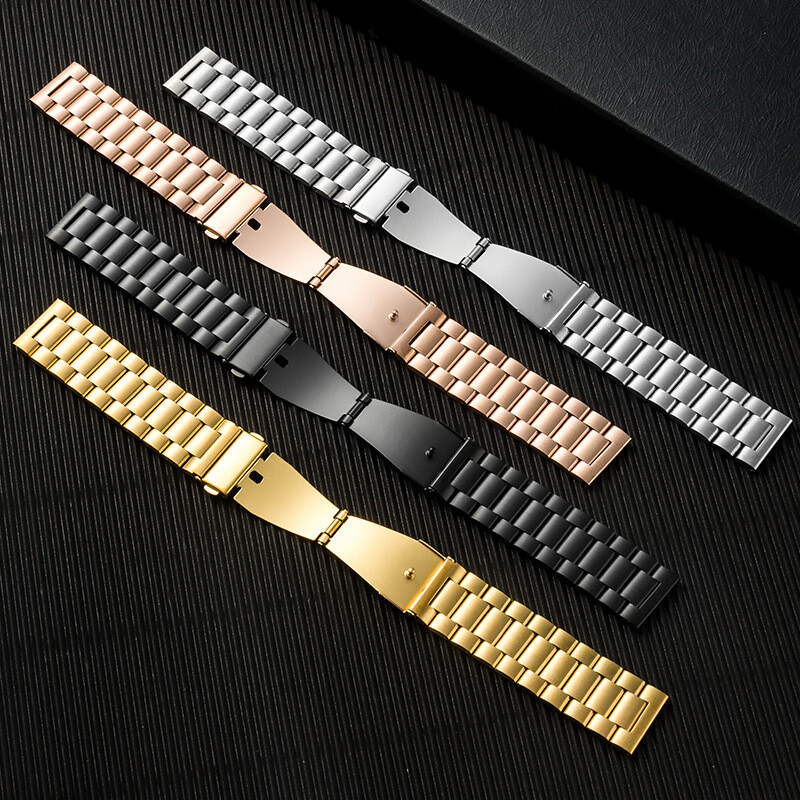 High Quality Stainless Steel Solid Steel Watch Band Metal Strap16 18 20 22 24mm gallery