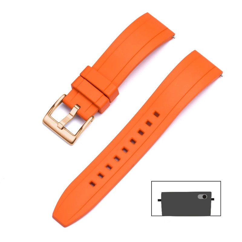 Quick Release FKM Rubber Watch Band 18 19 20 21 22 23 24mm Silicone Watch Strap gallery