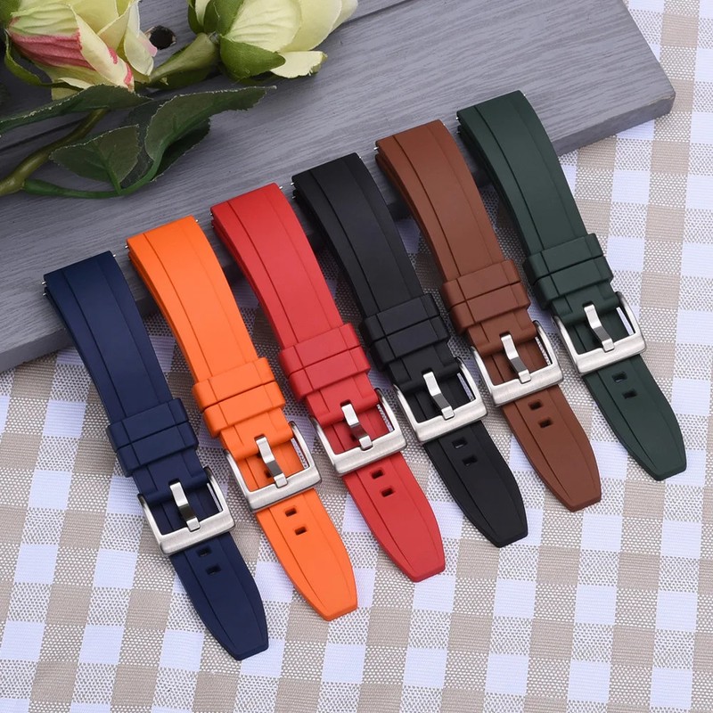 Quick Release FKM Rubber Watch Band 18 19 20 21 22 23 24mm Silicone Watch Strap gallery