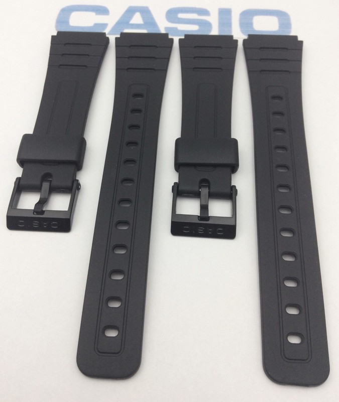 2XCASIO Genuine Original BANDS/STRAPS F91-W,F-94WA,F105W,F-28W,F-106W,F-93W 18mm