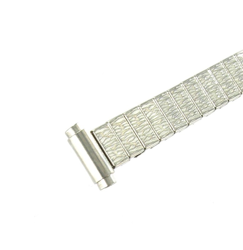 8-10mm Milano Silver Tone Stainless Steel Twist-O-Flex Ladies Watch Band gallery