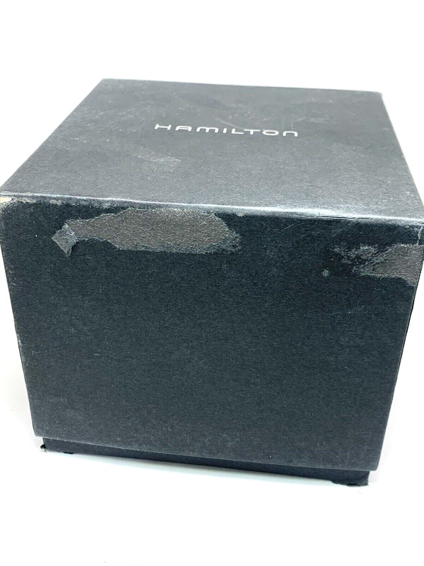 Hamilton Watch Presentation Black Cardboard Box Display Empty gallery