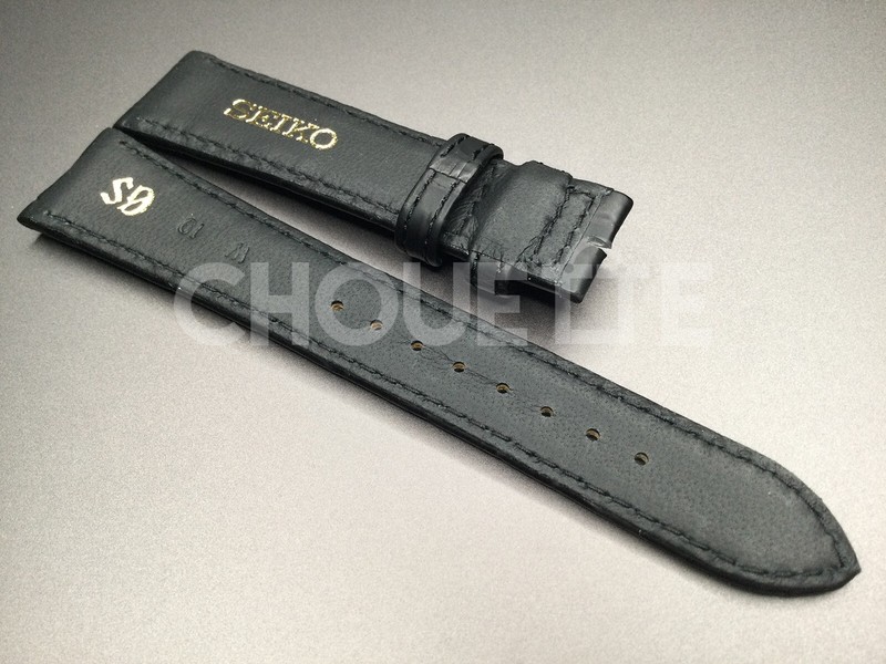 Grand Seiko SBGA047, SBGA049/9R65-0AG 19mm Matte Black Leather Strap Band DEA3AW gallery
