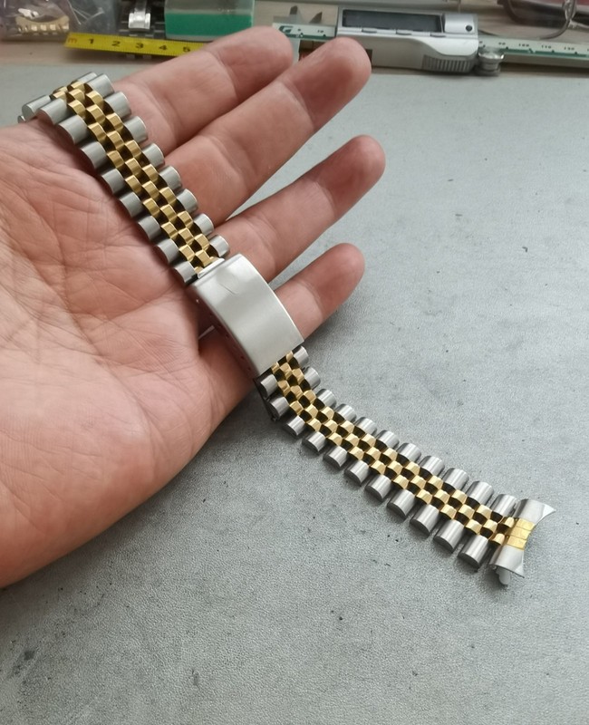 20mm Jubilee Silver/Gold 2-tone Bracelet Compatible with 1601 1603 16233 16013