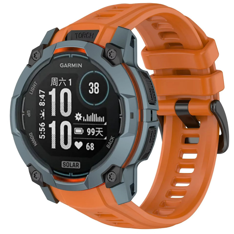 Spotrs Soft Silicone Strap For Garmin Instinct 3 Amoled & Solar 50mm & 45mm Band gallery