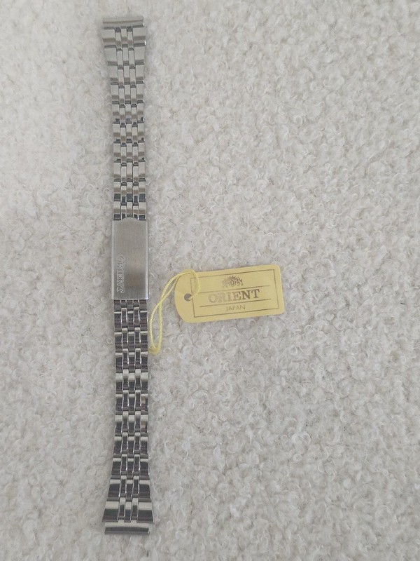 Vintage Orient 13mm Lug 15mm End Link Tapered Stainless Steel Bracelet Band