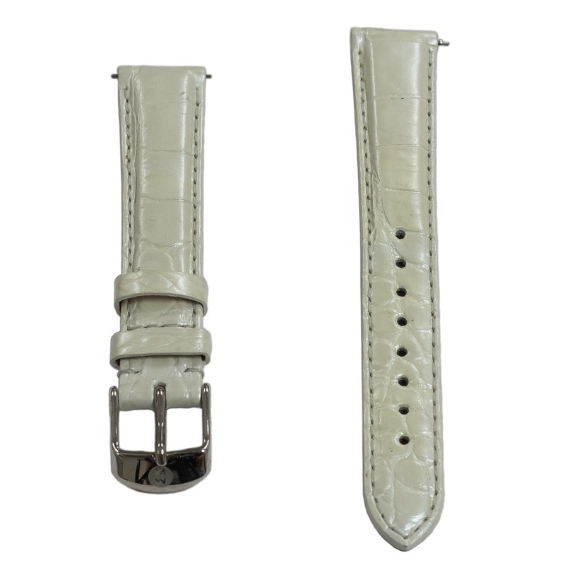 Michele Women’s 16mm Off White Alligator Watch Band 301826309
