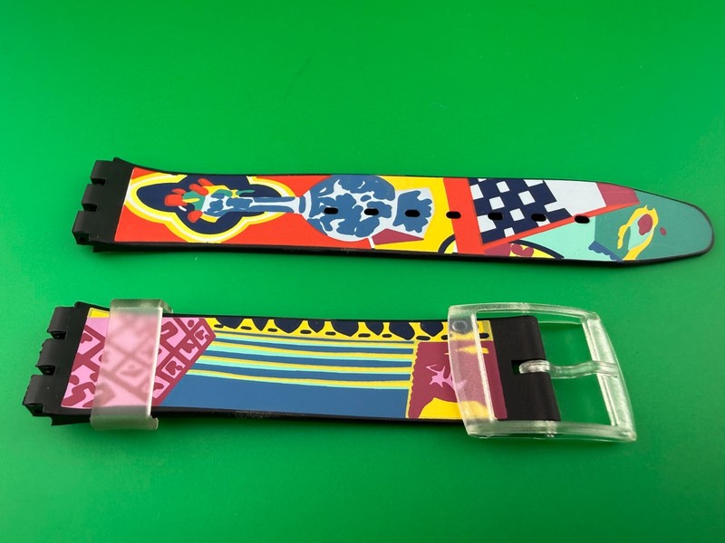 To Fit Swatch Strap 17mm Multicolor. New. (MS 16-192)