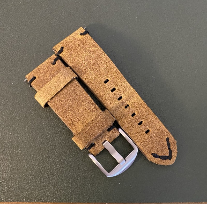 B & R Bands 24mm Vintage Glove Leather watch strap