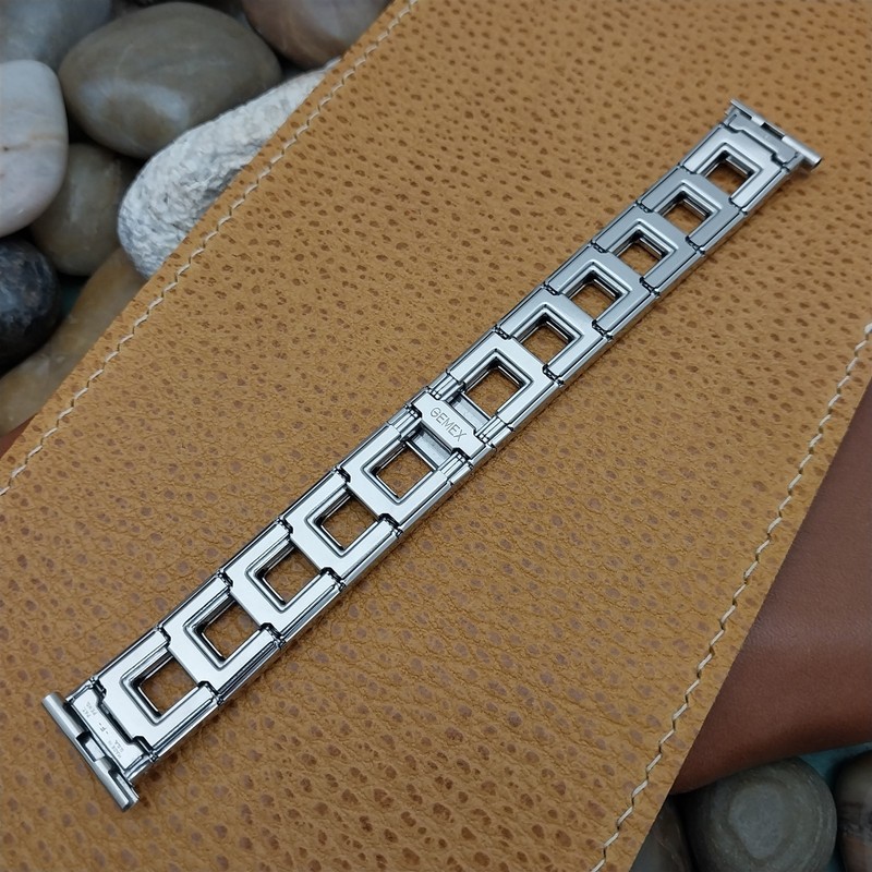 19mm 18mm 16mm Gemex Zephyr MCM Stainless Steel Unused 1950s Vintage Watch Band gallery