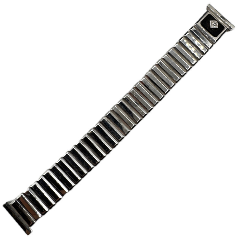 Vintage 19mm Kreisler Men’s Wristwatch Band Steel & 10k GF Stretch Diamond USA