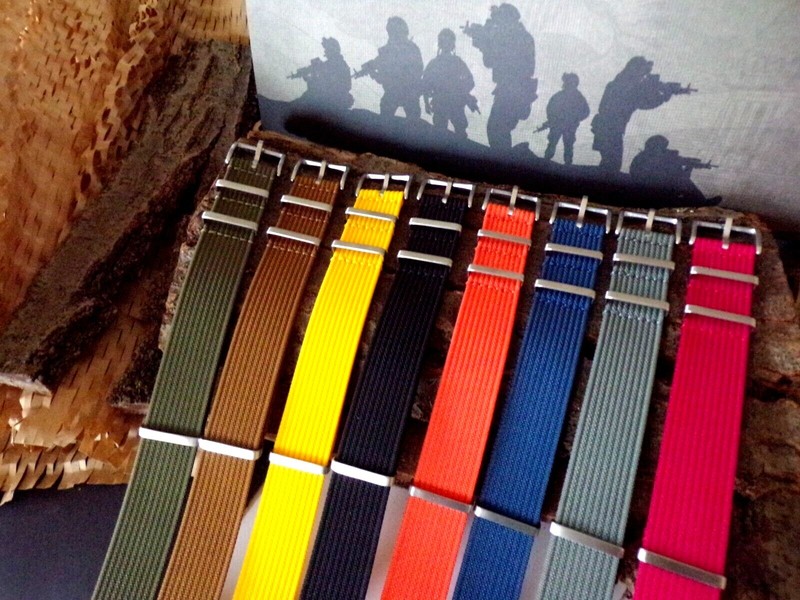 NATO strap Ribbed nylon Water Resistant military G10 diver watch band USA ship