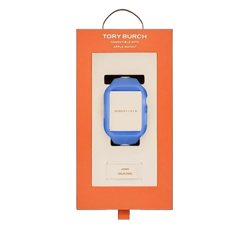 TORY BURCH T MONOGRAM TBS0118 BLUE SILICONE 41MM APPLE WOMENS WATCH BAND