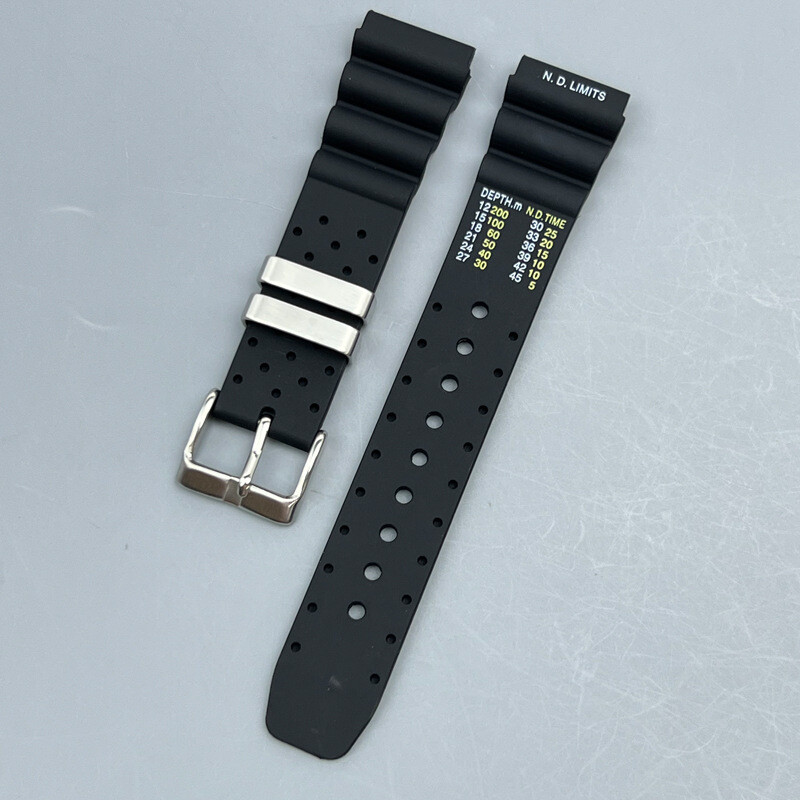 20/22/24mm N.D Limits Meter For Aqualand Promaster Rubber Dive Watch Band Strap gallery