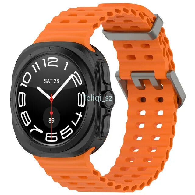 2X For Samsung Galaxy Watch Ultra 47mm Replacement Silicone Sports Strap Band US gallery
