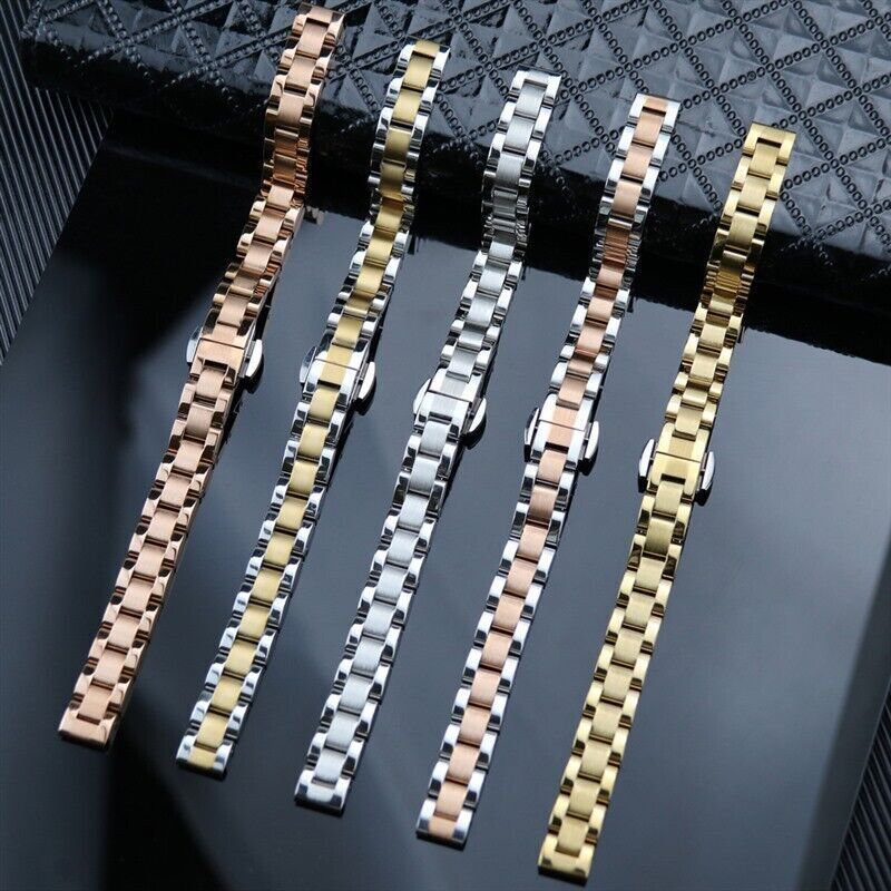 Womens Ladies Stainless Steel Watch Band Strap Bracelet 10 12 14 16 18 20 22mm gallery
