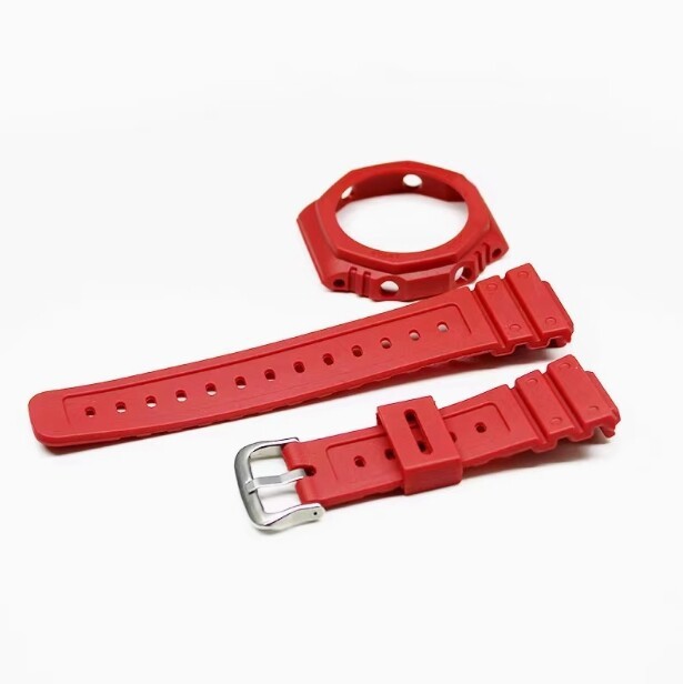 Strap+Bezel Mod For Casio GA-2100/2110 Watch Band Case Silicone Rubber Kit