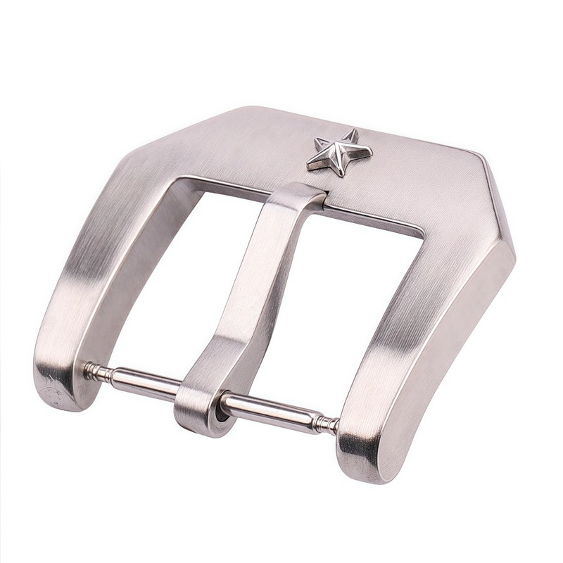 18mm 22mm Stainless Steel Watch Buckle Silver Brushed Metal Clasp Strap gallery