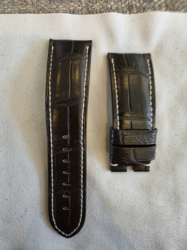 OEM Panerai Dark Brown / Cognac 26/22mm Alligator Strap