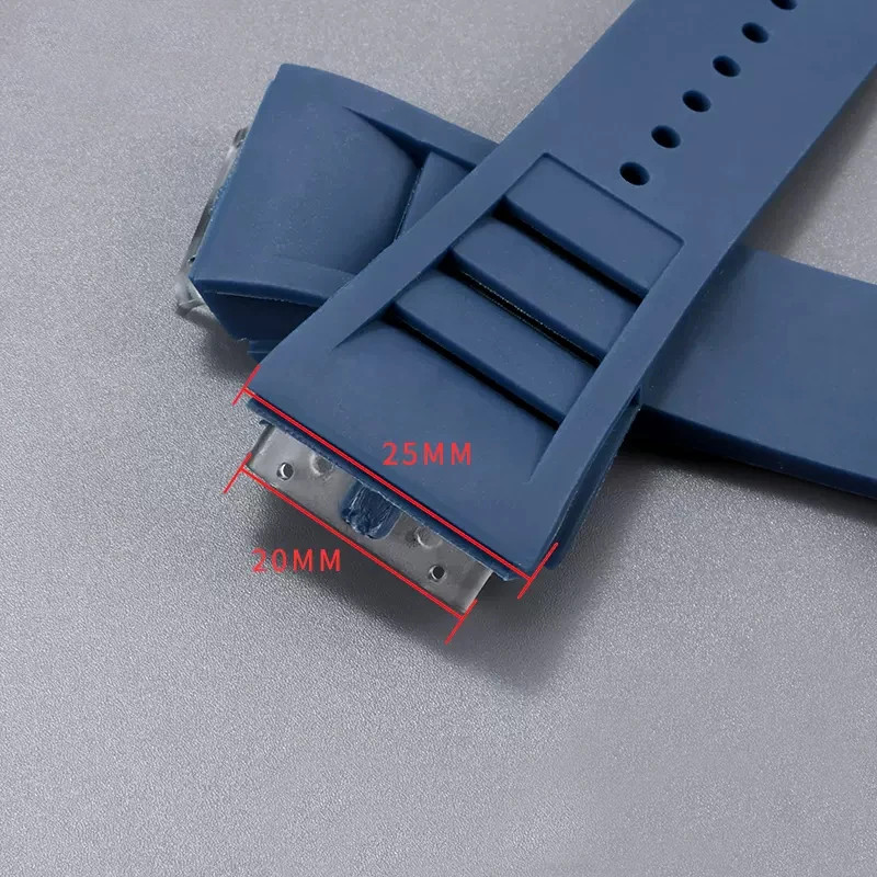 25*20mm Silicone Watch Band Strap For Richard Mille RM011 Bracelet gallery