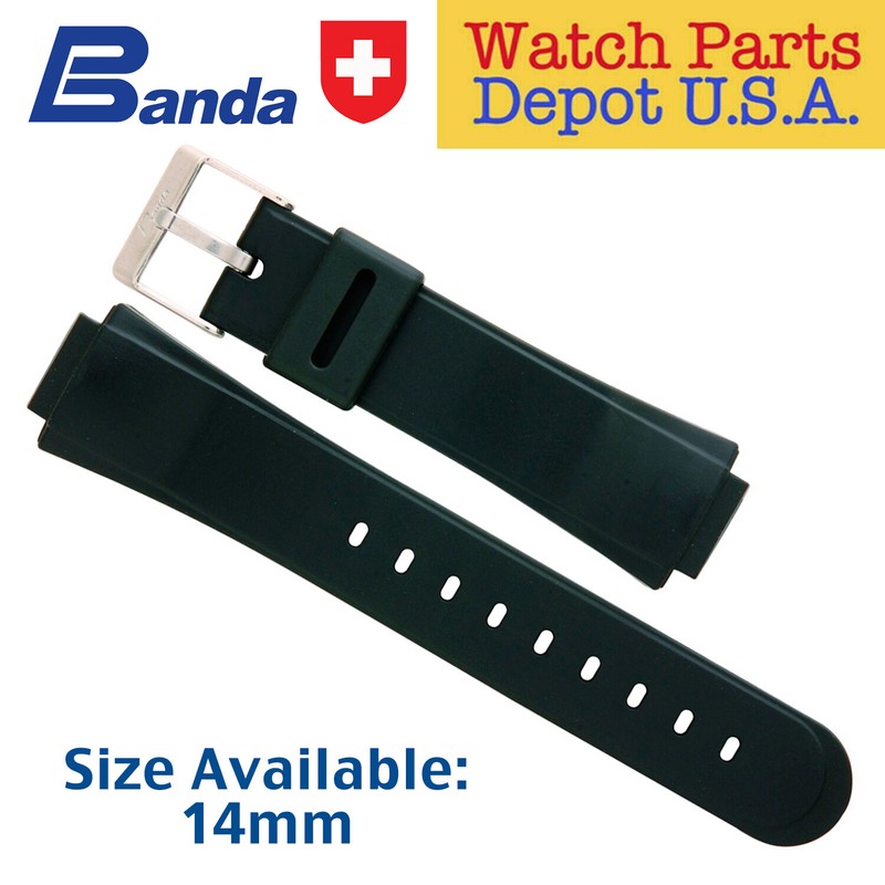 BANDA P178 HIGH QUALITY PVC SPORTS STRAP 14mm to fit CASIO Shock Style Watches
