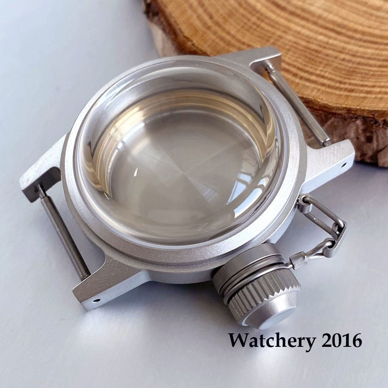 36mm Sapphire Glass Sandblast NH35 PT5000 Miyota 8215 Watch Case Big Crown Diver
