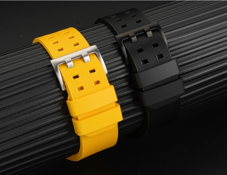 For Hamilton H78585333 H78585332 H78585330 Rubber Watchband Waterproof Strap24mm gallery
