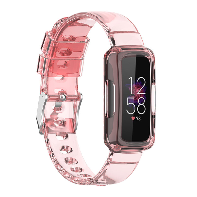 For Fitbit Inspire 3 Watch Band TPU Clear Sports Band Strap Bumper Case Protect gallery