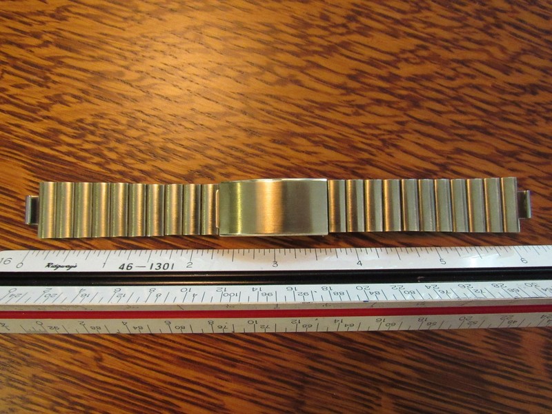 NOS Kreisler Stelux Gold Tone Generic or Accutron Watch Bracelet 17-18mm 11/16″