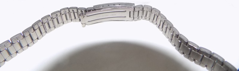 6 3/4" 172mm New Solid Titanium Womens Bracelet Trifold Clasp 14mm Watch Band gallery