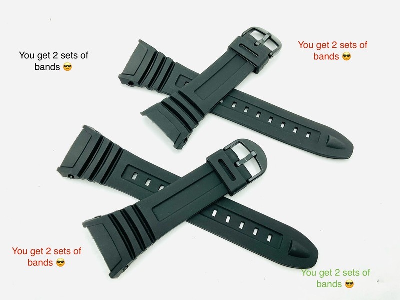 Lot of 2 Fits Casio Band ILLUMINATOR W96H W-96H-1AV W-96H-1BV W-96H-2AV W-96H-9A
