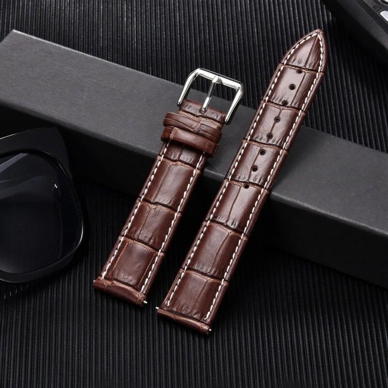 Genuine Leather Strap Band Universal Replacement 16mm 18mm 20mm 22mm Quick Fit gallery