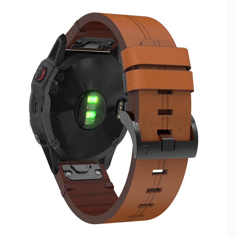 26mm Leather Watchband Strap Quick Wristband Fit For Garmin Fenix 7X 6X C gallery
