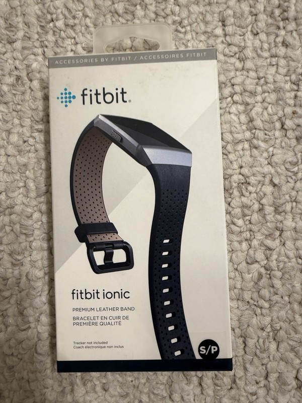 Fitbit Ionic Premium Leather Band (FB164LBNVS) – Small – Midnight Blue